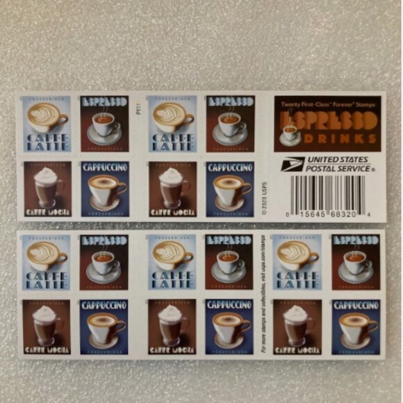 50 BOOKs of 1000 USPS Espresso Drinks Self-Adhesive Forever Stamps 2021 - Picture 1 of 5